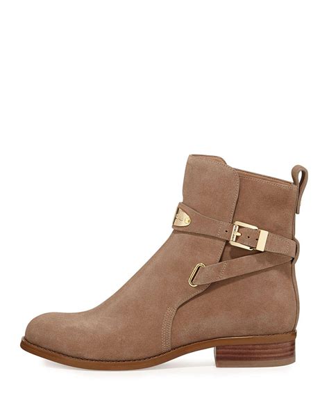 michael kors arley boots|Arley Leather and Suede Ankle Boot .